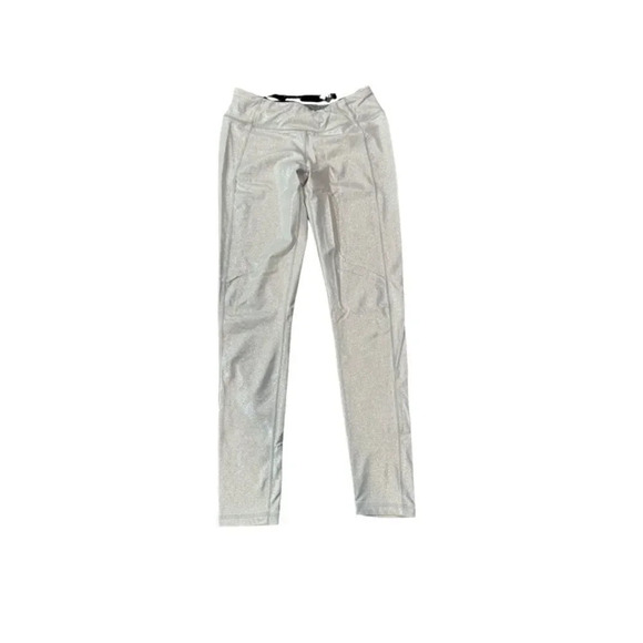 Victoria’s Secret Knockout Tight leggings silver glitter NWOT Size Small - Picture 2 of 9